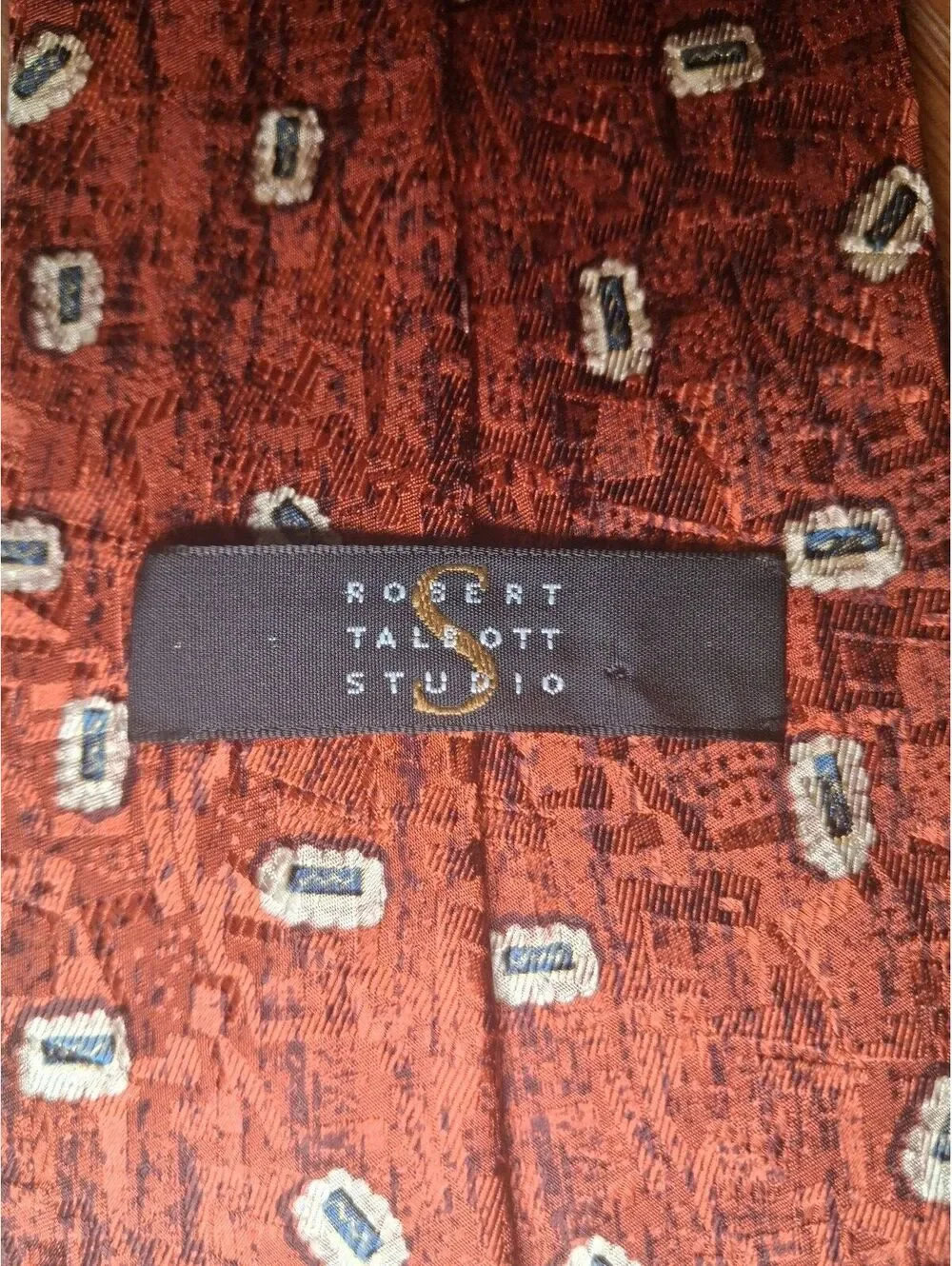 Robert Talbott 100% Silk Tie Red Wide Handmade in USA